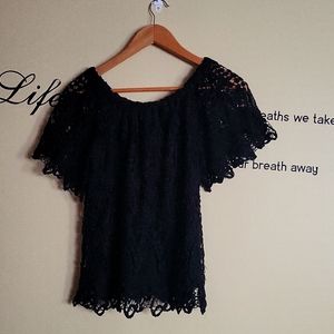 Black lace top